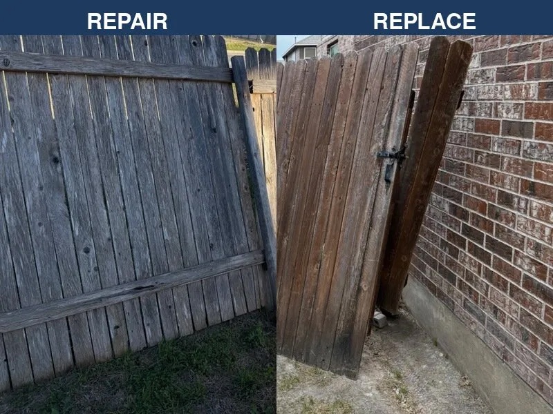 Fence Repair vs Replace Comparison
