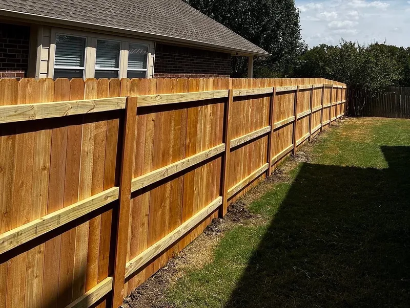 New cedar fence after professional installation in Austin, TX